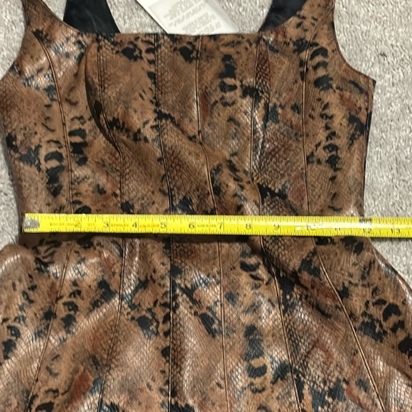 7 For All Mankind Faux Leather snakeskin Dress Sleeveless Midi. XS NWTs - Picture 17 of 17